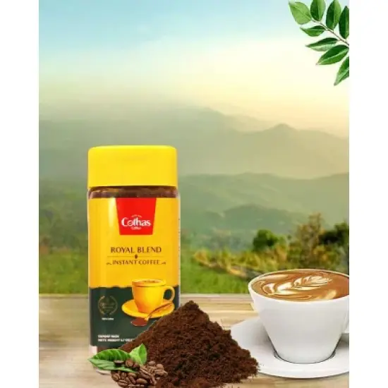 Cothas Traditional Royal Blend Instant Coffee Powder - Pack of 4 ,  Each Bottle 190g = 8lbs [ Coffee : 100% ] image {1}