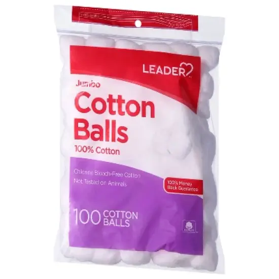 Leader Cotton Balls Jumbo 100 ct image {2}
