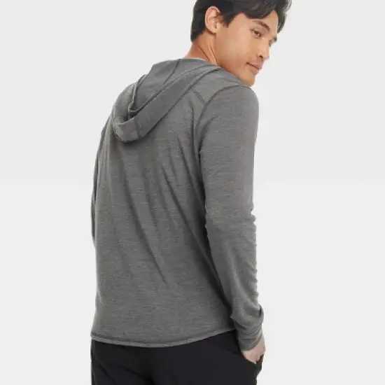 Men's Long Sleeve Merino Wool Hoodie - All in Motion&trade; image {2}