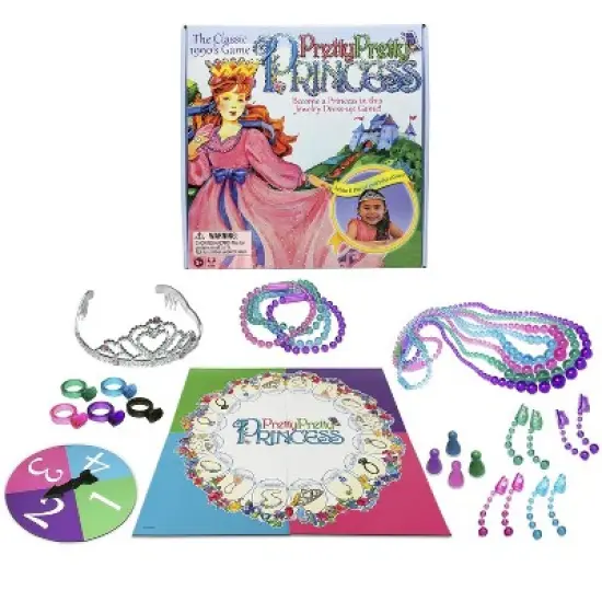 Winning Moves Board Games Pretty, Pretty, Princess with 1990's Artwork USA, Delightful Jewelry Dress-Up Game for 2-4 Players, Ages 5 and Up (1222) image {3}