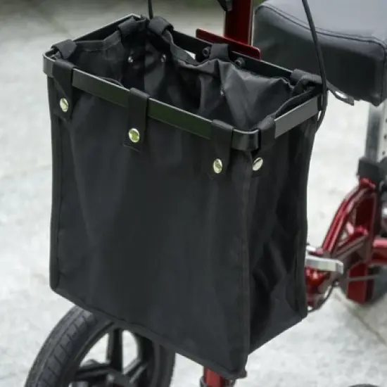 HOMCOM Knee Scooter for Foot Injuries in Adults with Basket Storage, Knee Walker Mobility Scooter for Medical Rehabilitation & Injuries, Red image {5}