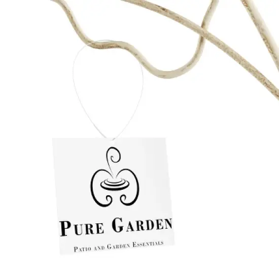 Garden Trellis-For Climbing Plants- 46-Inch White Decorative Leafy Vine & Butterfly Metal Panel-For Roses, Vegetable Plants & Flowers by Pure Garden image {4}