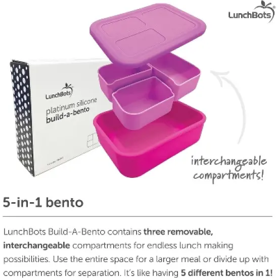 LunchBots Medium Silicone Build-a-Bento Box image {4}