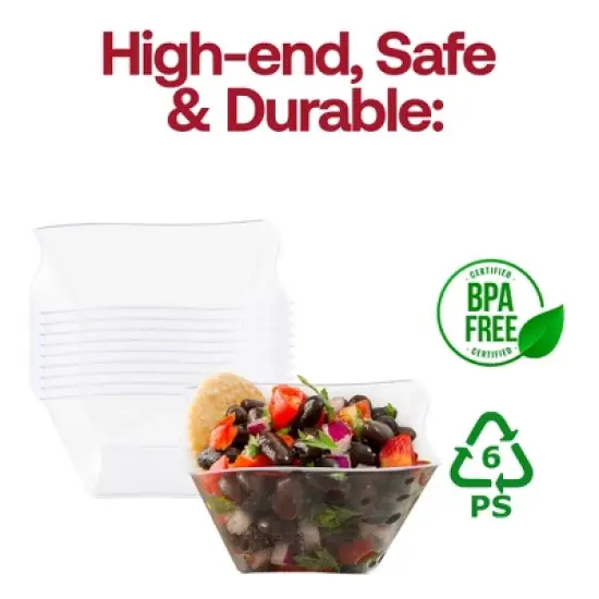 Smarty Had A Party 14 oz. Clear Wave Plastic Soup Bowls - 120 pcs image {4}