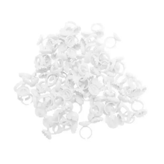 Unique Bargains Convenient Round Glue Rings 100 Pcs image {8}
