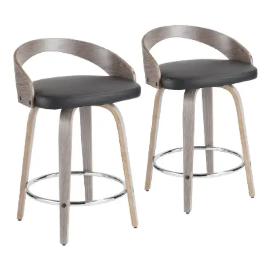 Set of 2 Grotto Upholstered Counter Height Barstools - Lumisource image {20}