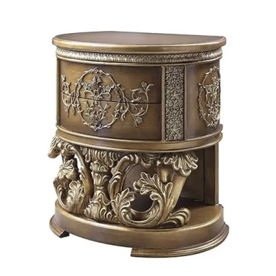 30" Constantine Nightstands Brown/Gold Finish - Acme Furniture image {1}