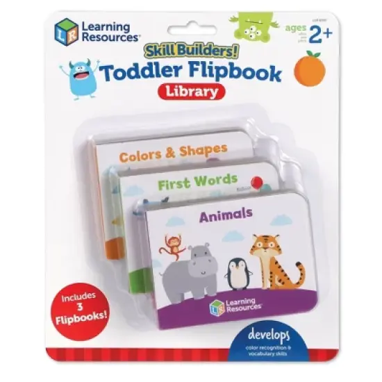 Learning Resources Skill Builders! Toddler Flipbook Library: Educational Focus, Grade Level Preschool, Plastic Material, Teaching Aid image {4}
