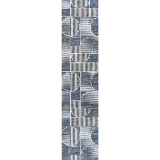 JONATHAN Y Arielle Mid-Century Modern Geometric Lines Reversible Machine-Washable Indoor/Outdoor Area Rug image {1}