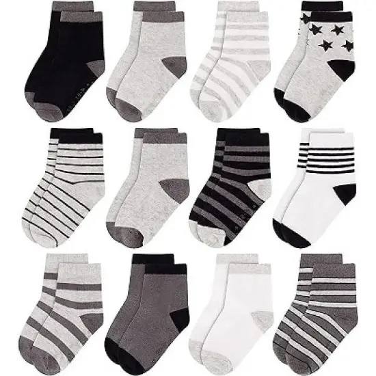 Rising Star Kid's 12 pack socks for Boys and Girls, Toddlers or Little kids Ages 2-10 image {5}