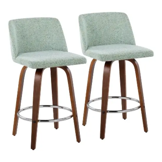 Set of 2 Toriano Upholstered Counter Height Barstools - Lumisource image {16}
