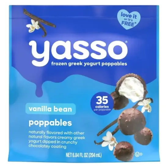 Yasso Frozen Greek Yogurt - Vanilla Bean Poppables - 6.84 fl oz image {1}