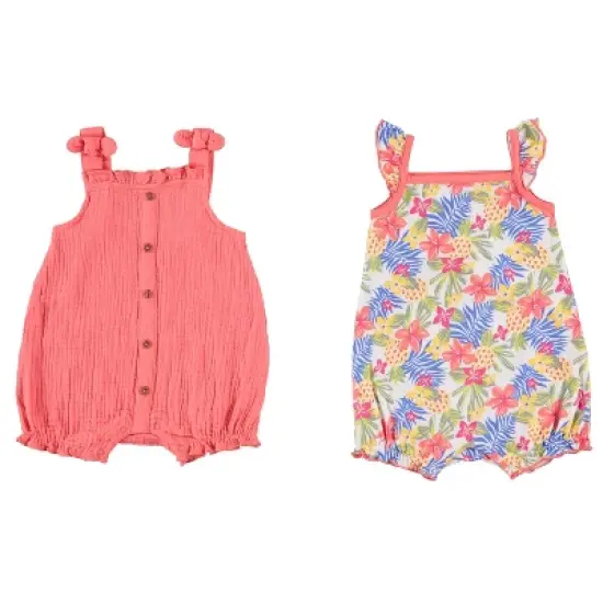 Chick Pea Baby Girl Romper Newborn Essentials Ruffle Sleeve 2 PC Set image {1}