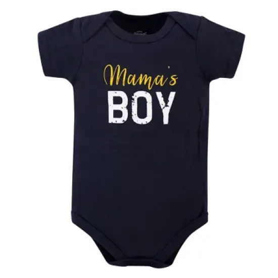 Little Treasure Baby Boy Cotton Bodysuits 3pk, Mamas Boy image {1}