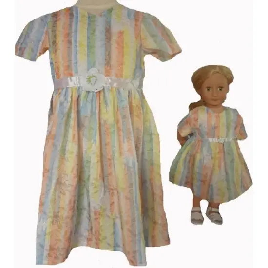 Doll Clothes Superstore Size 10 Matching Girl And Doll Pastel Colors and Glitter Dresses image {1}