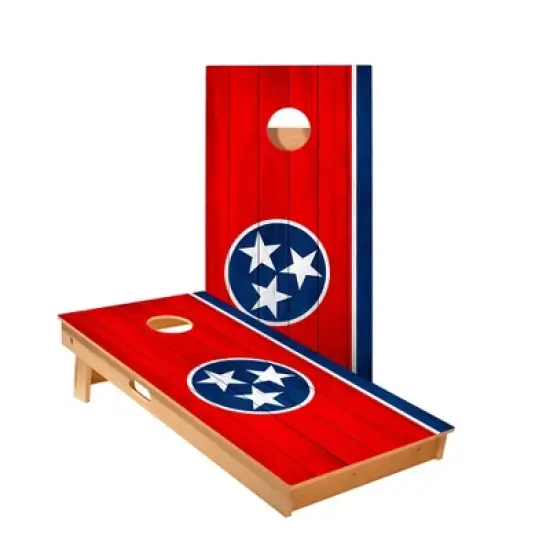 Skips Garage Tennessee Flag Cornhole Boards - ACA Star Series image {1}