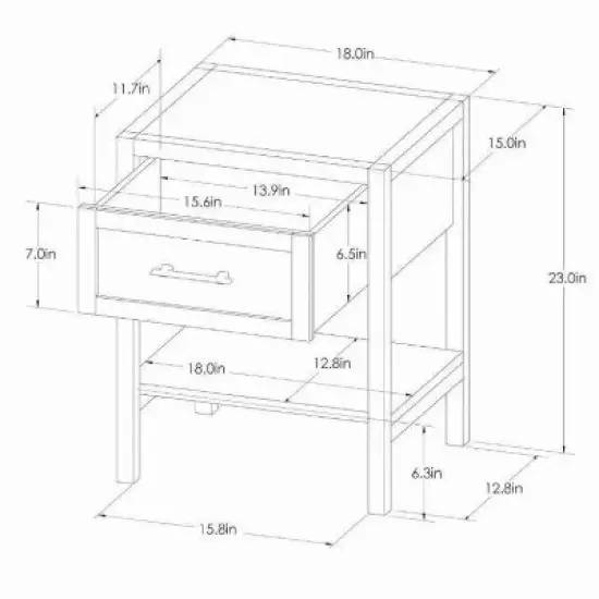 Warwick End Table with Drawer - Threshold&trade; image {6}