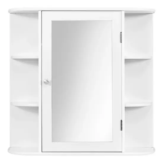 Costway Multipurpose Wall Surface Bathroom Storage Medicine Cabinet Mirror image {9}