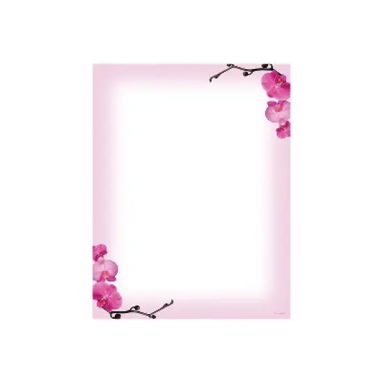 Great Papers! Pink Orchids Letterhead 8.5" x 11" 80 count (2013191) image {1}