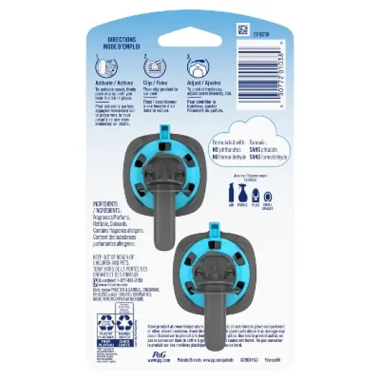 Febreze Car Air Freshener Vent Clip - Berry & Bramble - 0.13 fl oz/2pk image {9}
