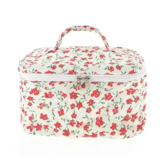 Unique Bargains Large Floral Print Makeup Bag 1 Pc image {6}