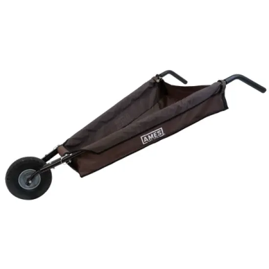 5 cu. ft. Foldable Garden Cart Wheelbarrow - Ames image {1}