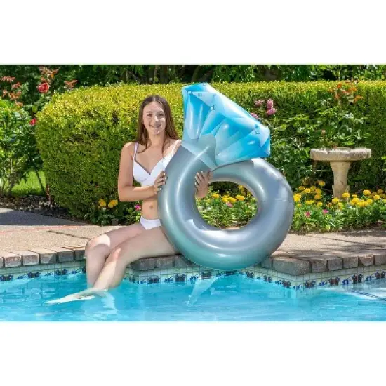 Poolmaster Diamond Swimming Pool Float Split Ring Tube image {7}