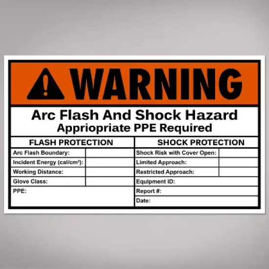 Avery Arc Flash/Shock Warning Labels, Waterproof, UV Resistant, Preprinted, Handwrite-Only, 4.75" x 7.75", 20 Warning Decal Labels image {7}