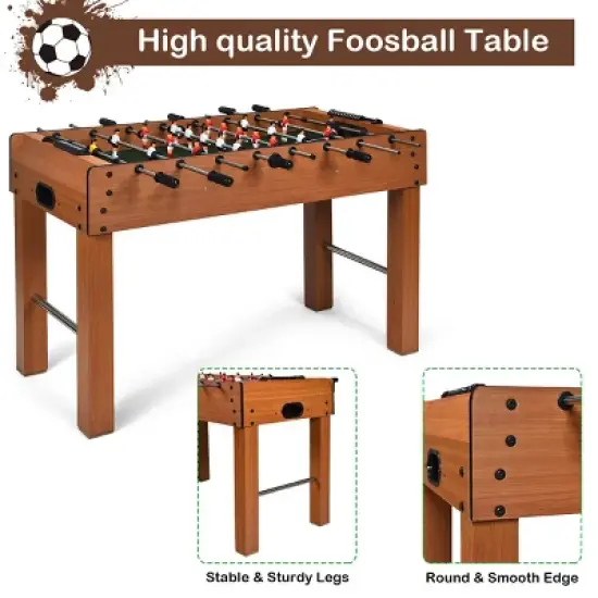 48''Foosball Table Indoor Soccer Game Table Christmas Families Party Recreation image {6}