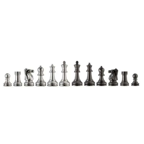 Bobby Fischer&reg; Metal Ultimate Chess Set with Deluxe Wooden Chess Board 21.75 in. image {4}