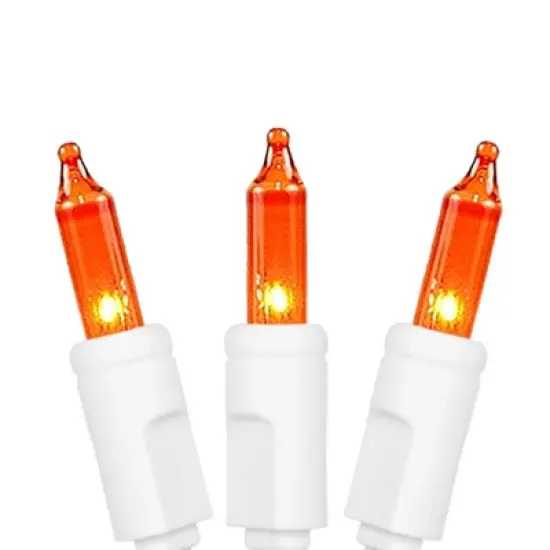 Novelty Lights 20 Light Christmas Craft Mini Light Set, Non-Connectable, White Wire, 8' Long image {1}