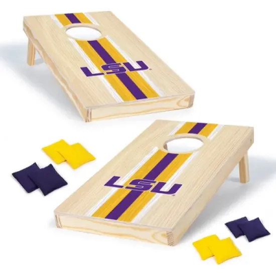 NCAA LSU Tigers 1'x2' Wood Cornhole Set image {7}