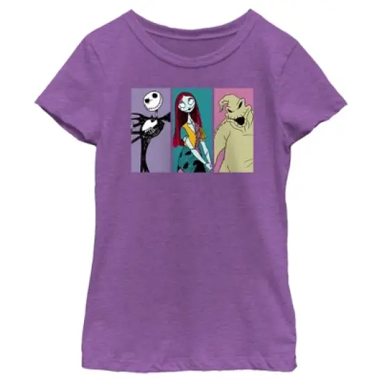 Girl's The Nightmare Before Christmas Jack, Sally, Oogie Panels T-Shirt image {3}