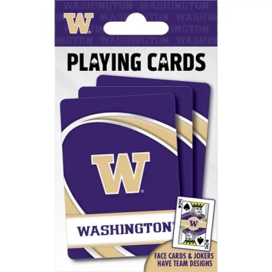 MasterPieces Officially Licensed NCAA Washington Huskies Playing Cards - 54 Card Deck for Adults image {4}