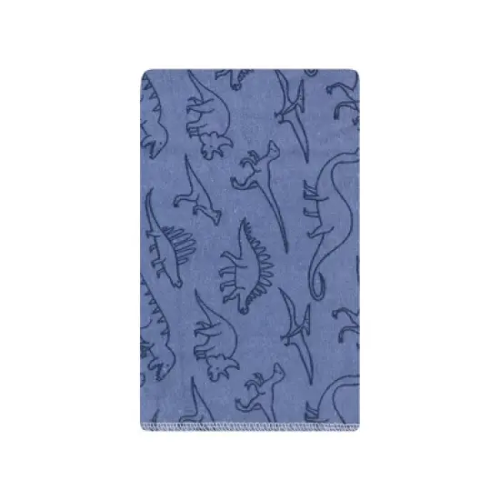 Hudson Baby Infant Boy Cotton Flannel Burp Cloths, Blue Green Dino, One Size image {4}