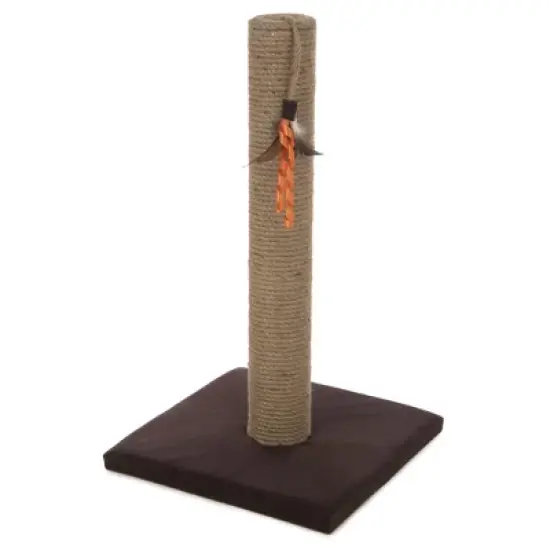 SmartyKat Simply Scratch Cat Scratching Post with Feather & Ribbon Toy image {1}