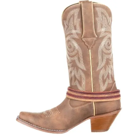 Women's Durango Flag Accessory Western Boot, DRD0208. Brown image {4}