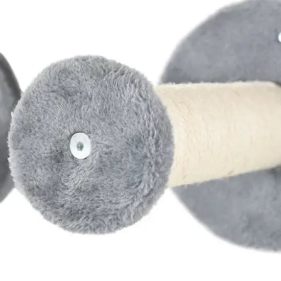 PawHut 5PCs Cat Wall Shelves, Pet Wall-mounted Climbing Shelf Set, Kitten Activity Center with Condo, Cushion, Scratching Post, Platform, Brown image {5}