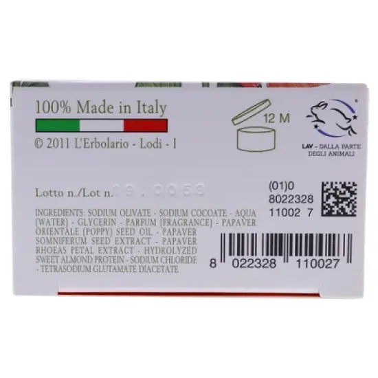 L'Erbolario Sweet Poppy Perfumed Bar Soap - Beauty Bar Soap - 3.5 oz image {5}