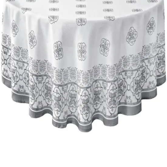 Amani Tile Double Border Tablecloth - Elrene Home Fashions image {4}