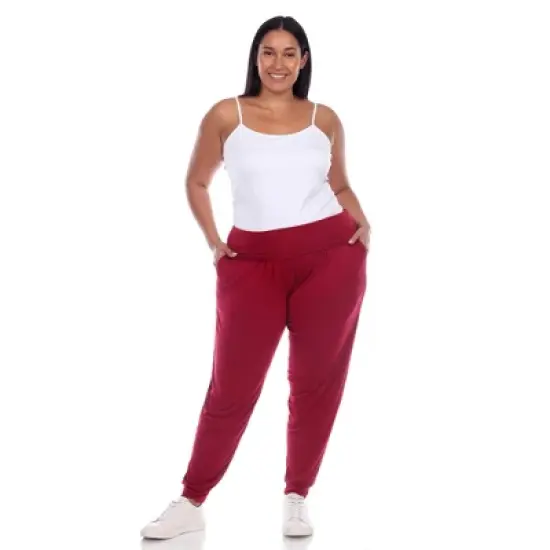 Women's Plus Size Harem Pants - White Mark image {4}