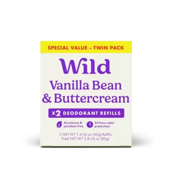 Wild Cosmetics Aluminium-Free Deodorant Duo - Vanilla Bean & Buttercream image {7}