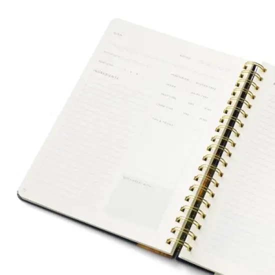 PAPIER 150pg Recipe Journal 9.84"x7.48" Floating Fruit: Guided Spiral Notebook for Recipes, Hard Cover image {2}