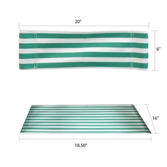 Director's Chair Replacement Canvas Teal Cabana - Flora Home image {2}