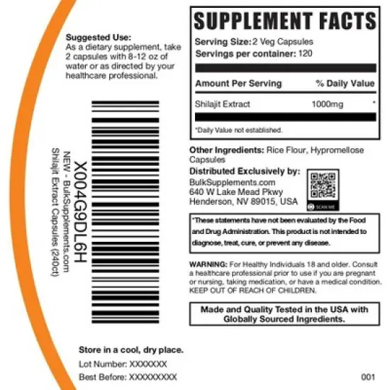 BulkSupplements Shilajit Extract Capsules image {5}