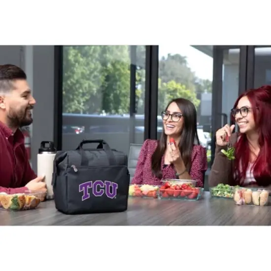 NCAA TCU Horned Frogs On The Go Lunch Cooler - Black image {2}