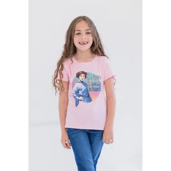 Star Wars Stormtrooper C-3PO R2-D2 Girls 3 Pack Graphic T-Shirts Little Kid to Big Kid image {3}