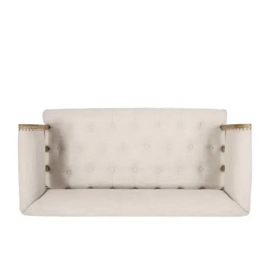 Loyning Traditional Fabric Tufted Loveseat - Christopher Knight Home image {4}