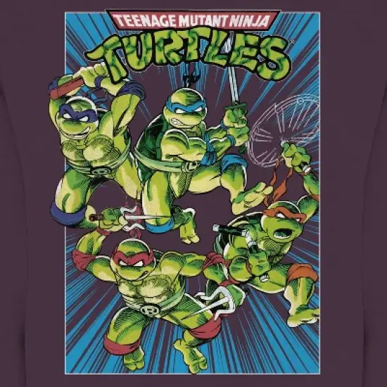 Men's Viacom Teenage Mutant Ninja Turtles Graphic Pullover Sweatshirt - Plum Purple image {1}