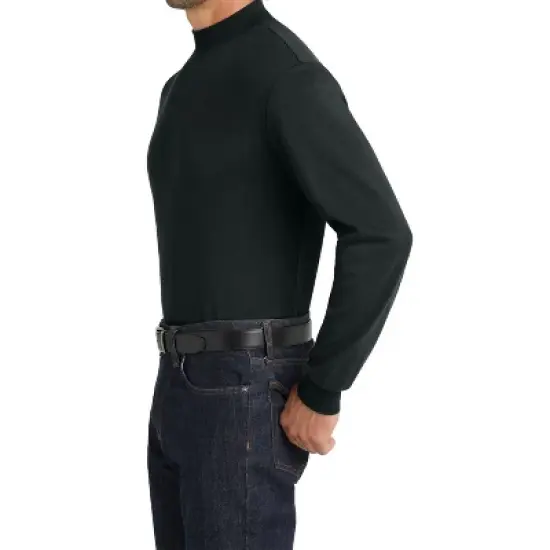 Mafoose Men's Casual Long Sleeve Interlock Knit Coller Mock Turtleneck Sweaters image {2}